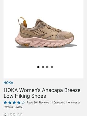 Hoka Women's Anacapa Breeze Low — Beige with Pink Midsole